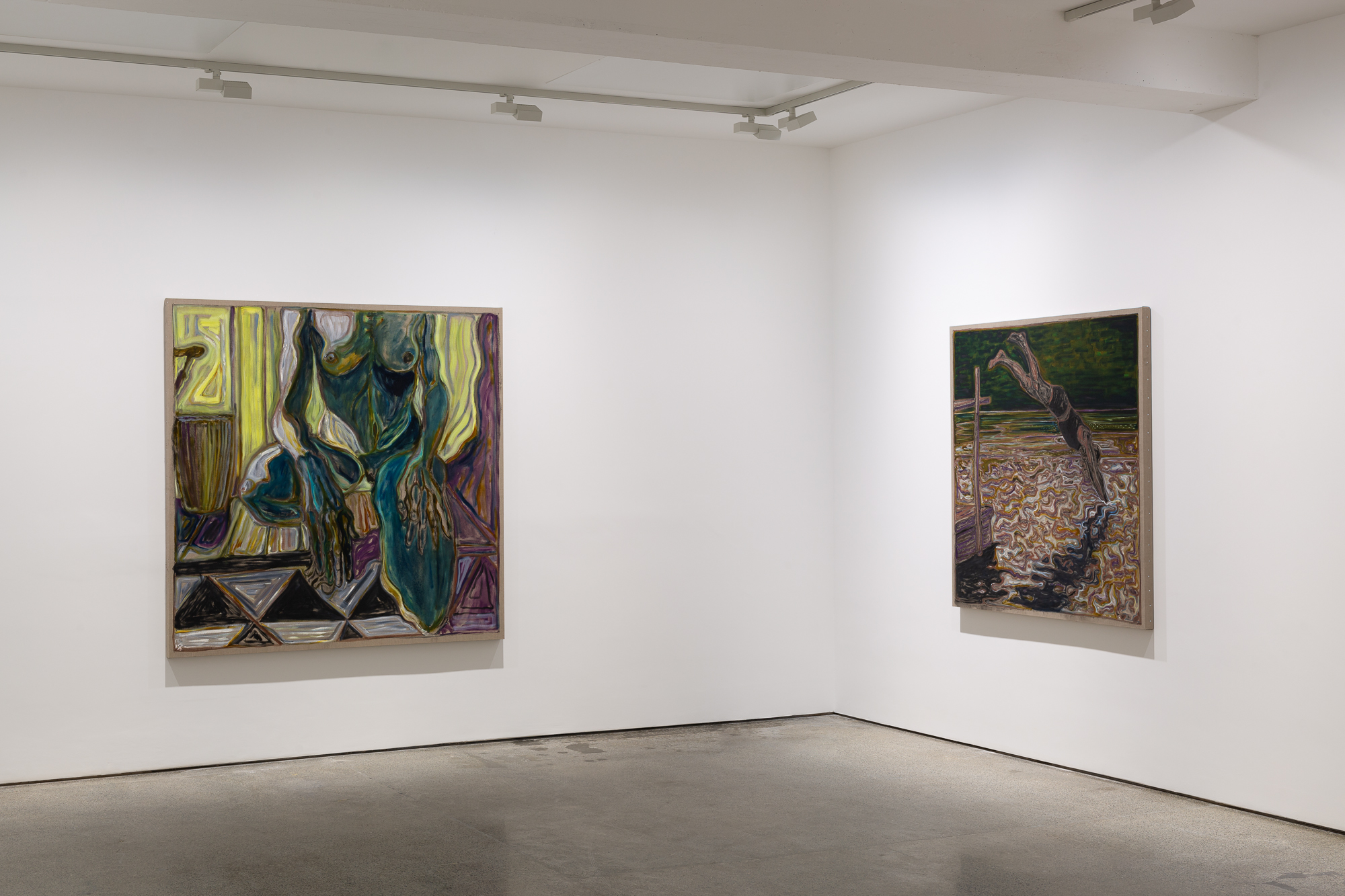 Billy Childish, 'man in the mouth of a cave', Installation View, Carl Freedman Gallery, Margate, 2019