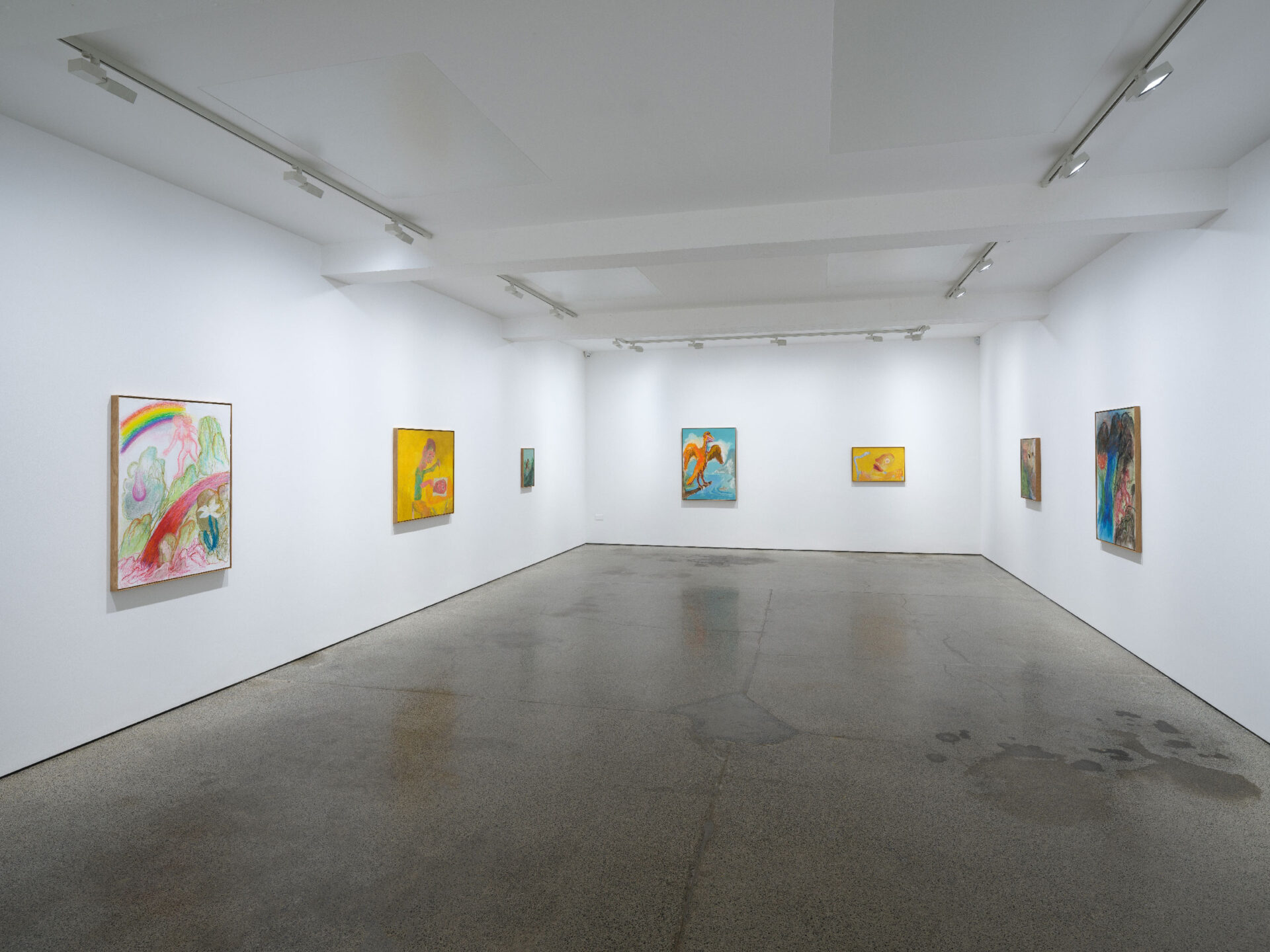 Ken Kiff, 'Man, Bird and Tree', Installation View, Carl Freedman Gallery, Margate, 2022