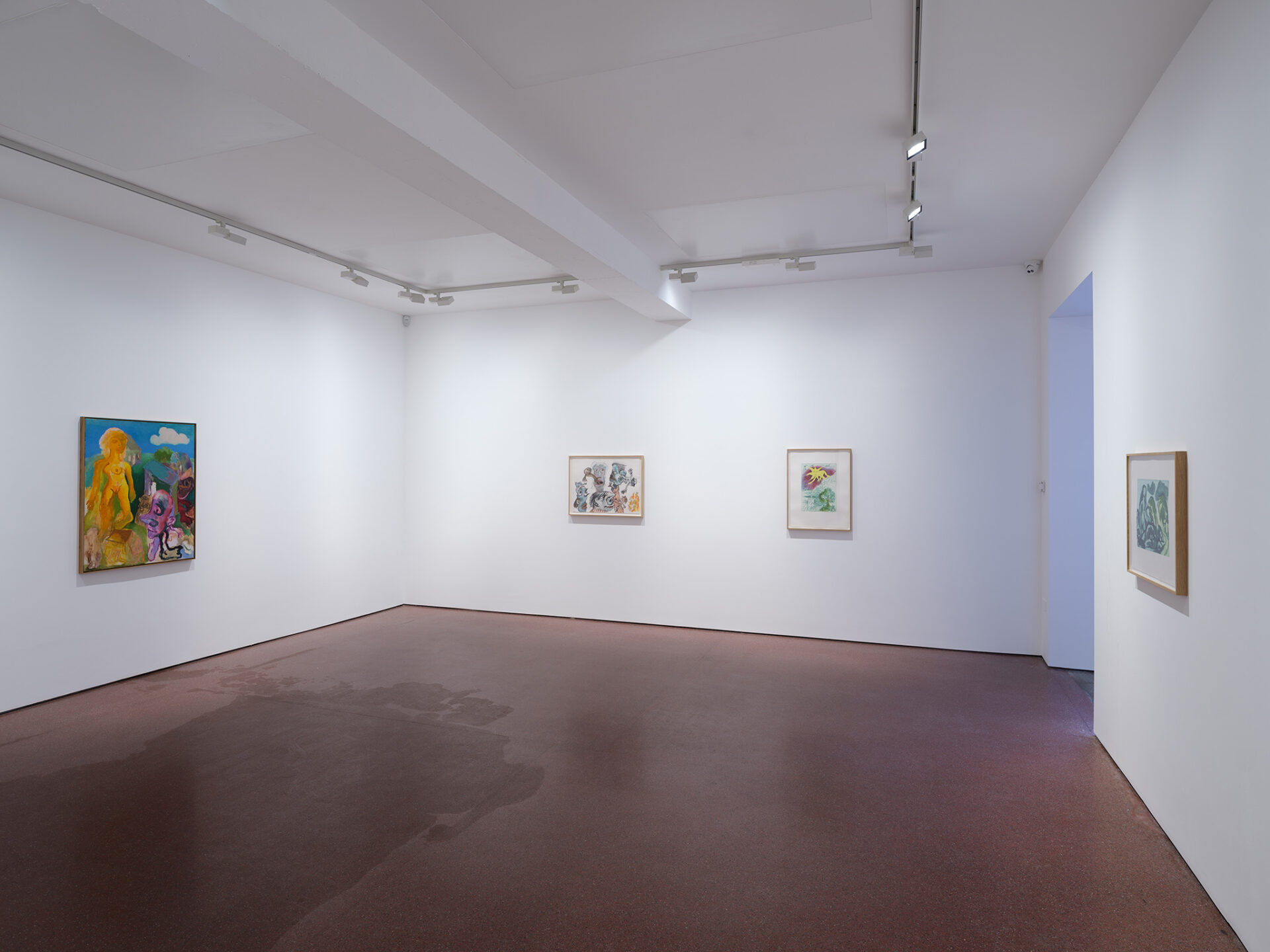 Ken Kiff, 'Man, Bird and Tree', Installation View, Carl Freedman Gallery, Margate, 2022