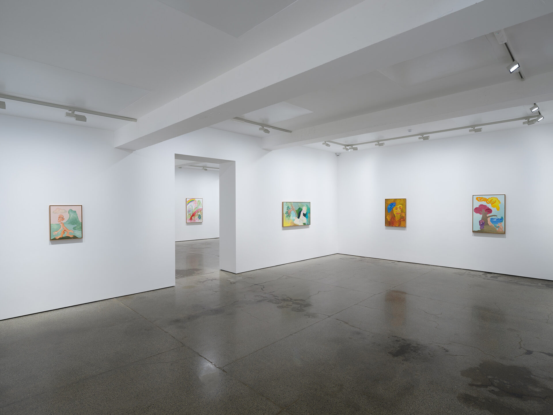 Ken Kiff, 'Man, Bird and Tree', Installation View, Carl Freedman Gallery, Margate, 2022