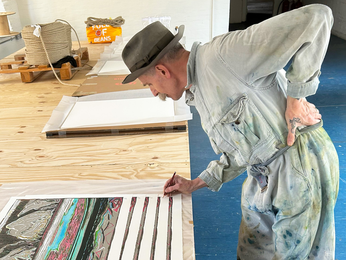 Painting 'participating artist in ICA 75 Years Print Portfolio' by Billy Childish at Carl Freedman Gallery.