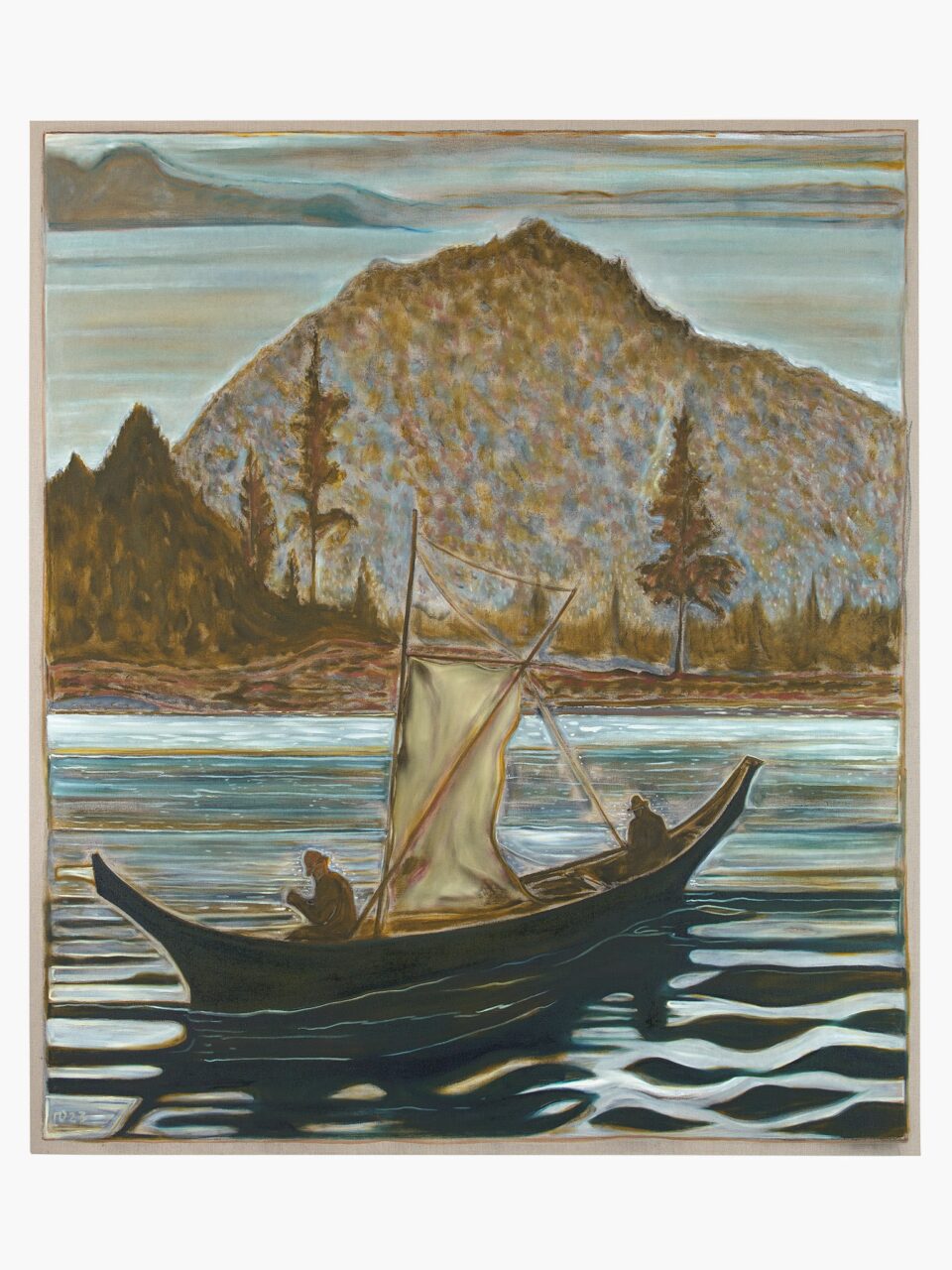 Painting 'and so it is' by Billy Childish at Carl Freedman Gallery.