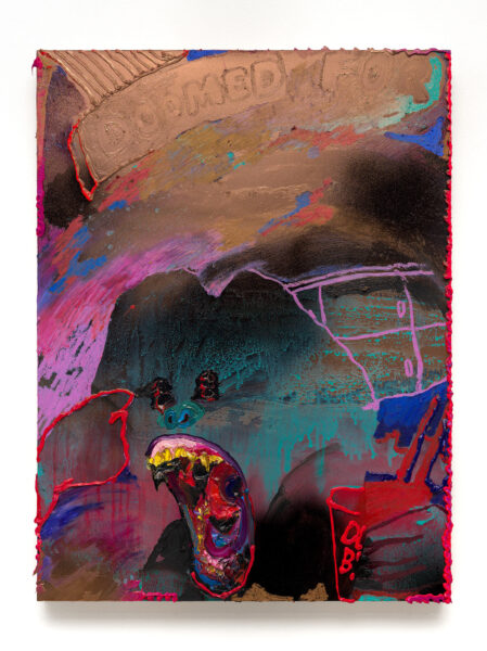 Painting 'Glitchy Itch' by Bianca Fields at Carl Freedman Gallery
