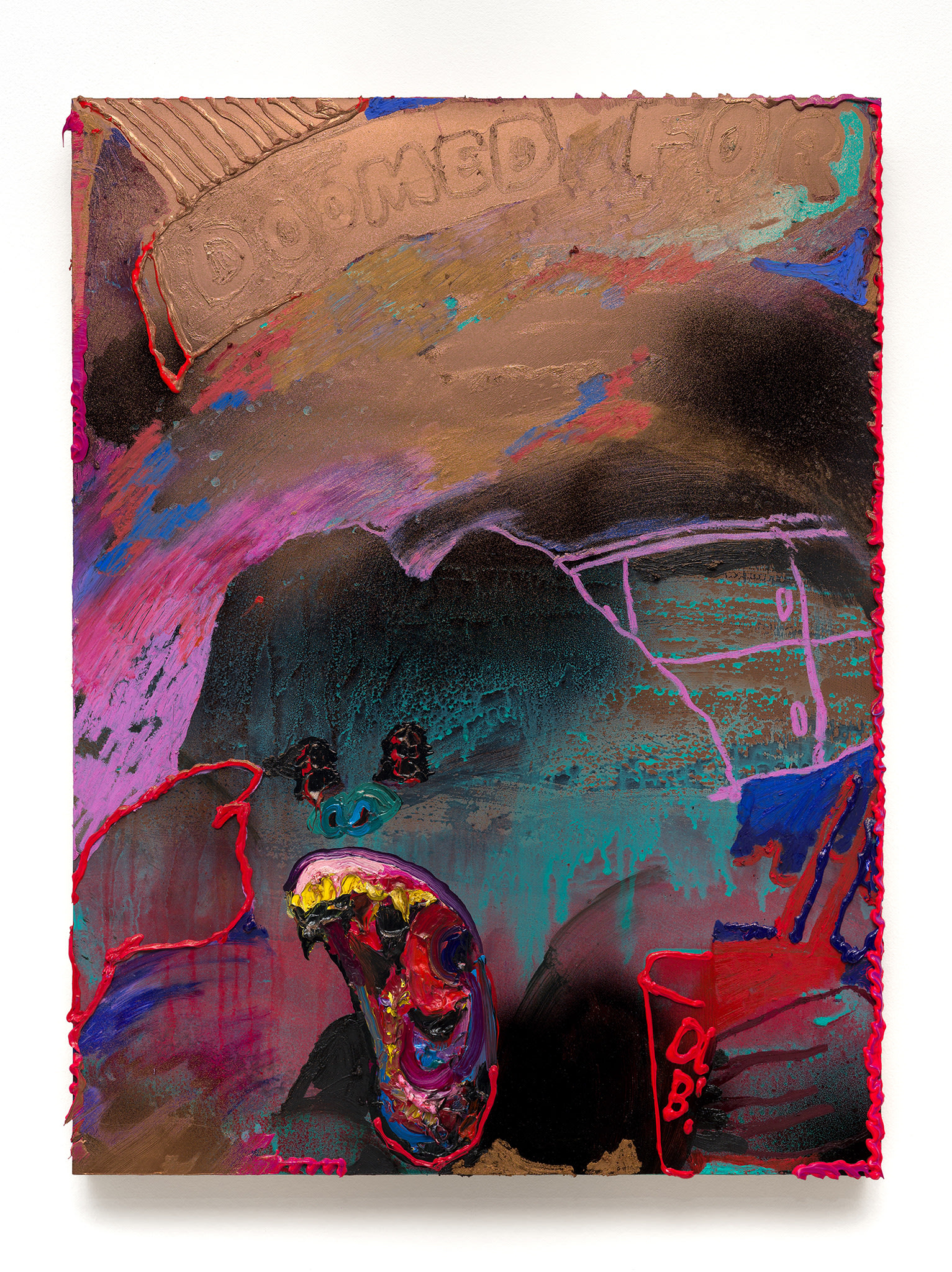 Painting 'Glitchy Itch' by Bianca Fields at Carl Freedman Gallery