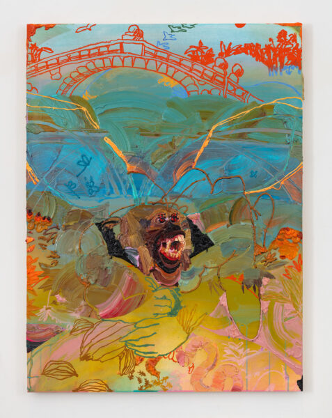 Painting 'Me Fixes Me' by Bianca Fields at Carl Freedman Gallery