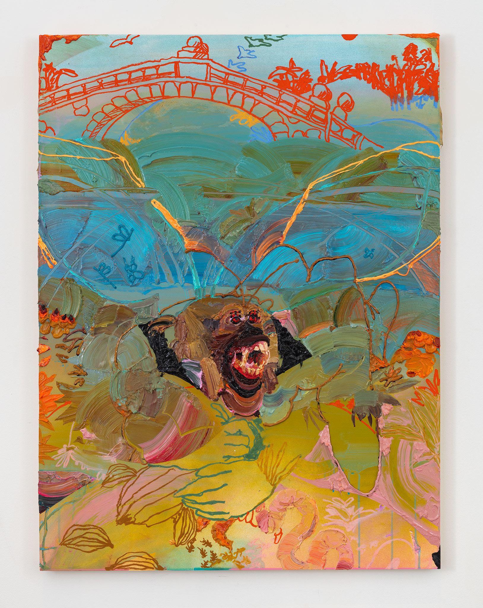 Painting 'Me Fixes Me' by Bianca Fields at Carl Freedman Gallery