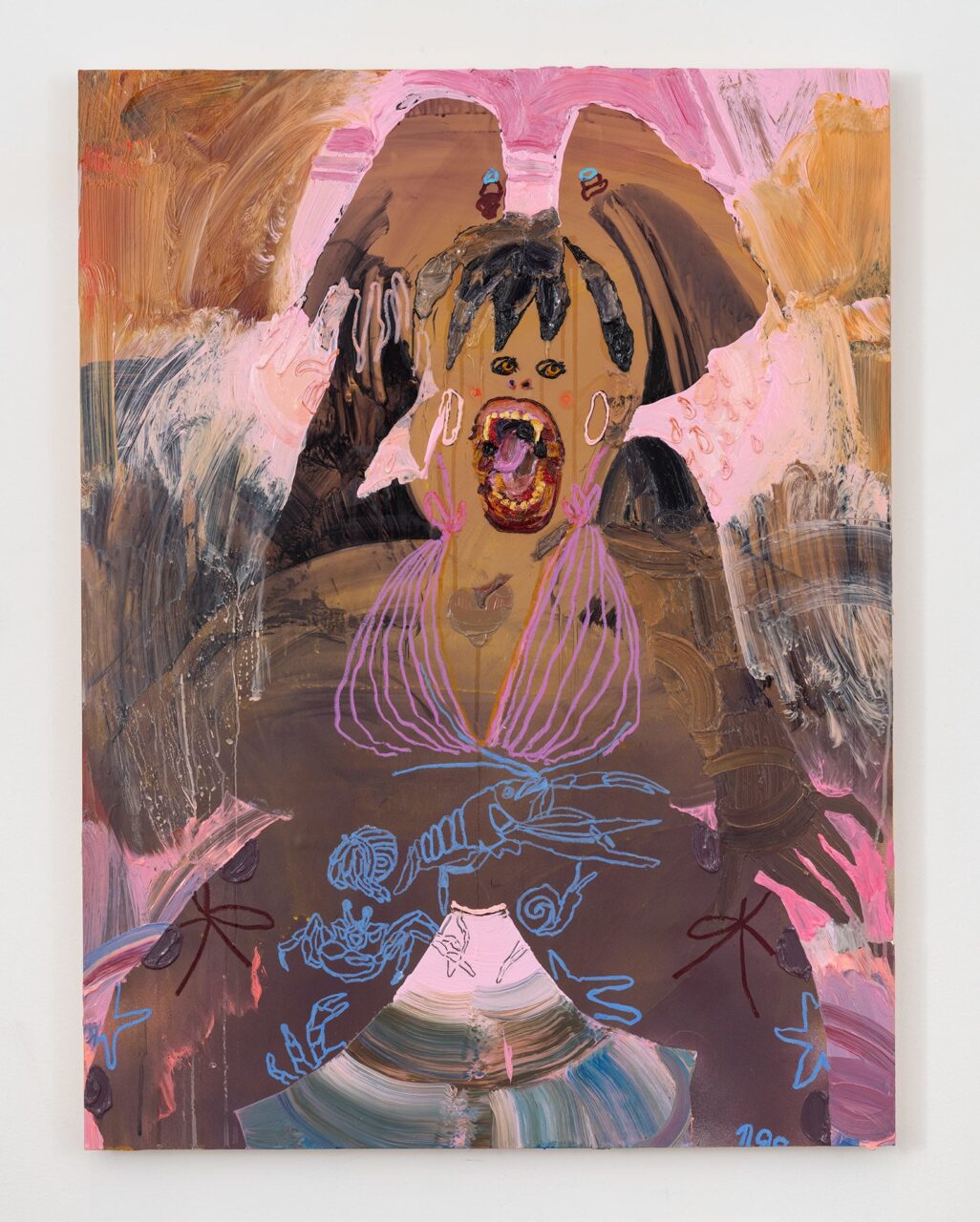 Painting 'She Came Thru 4 Me' by Bianca Fields at Carl Freedman Gallery