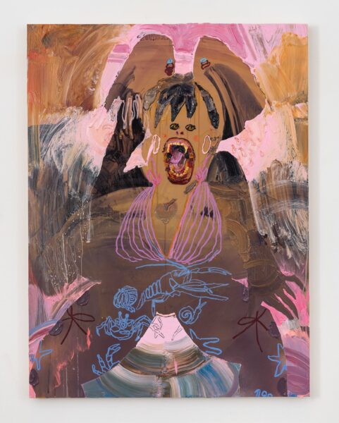Painting 'She Came Thru 4 Me' by Bianca Fields at Carl Freedman Gallery