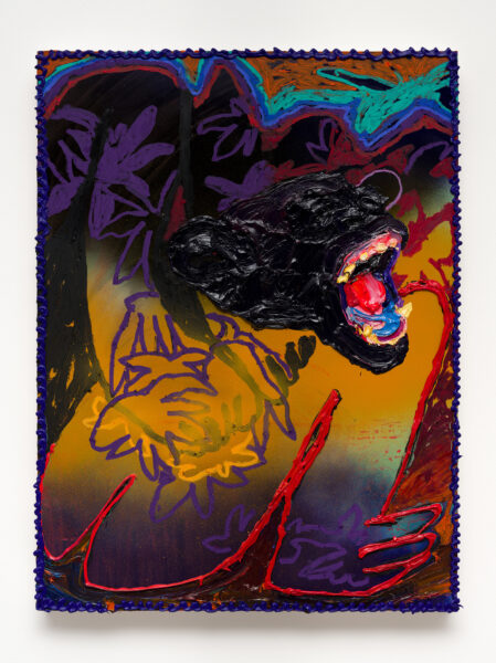 Painting 'With Glam I Ll Jam You In' by Bianca Fields at Carl Freedman Gallery