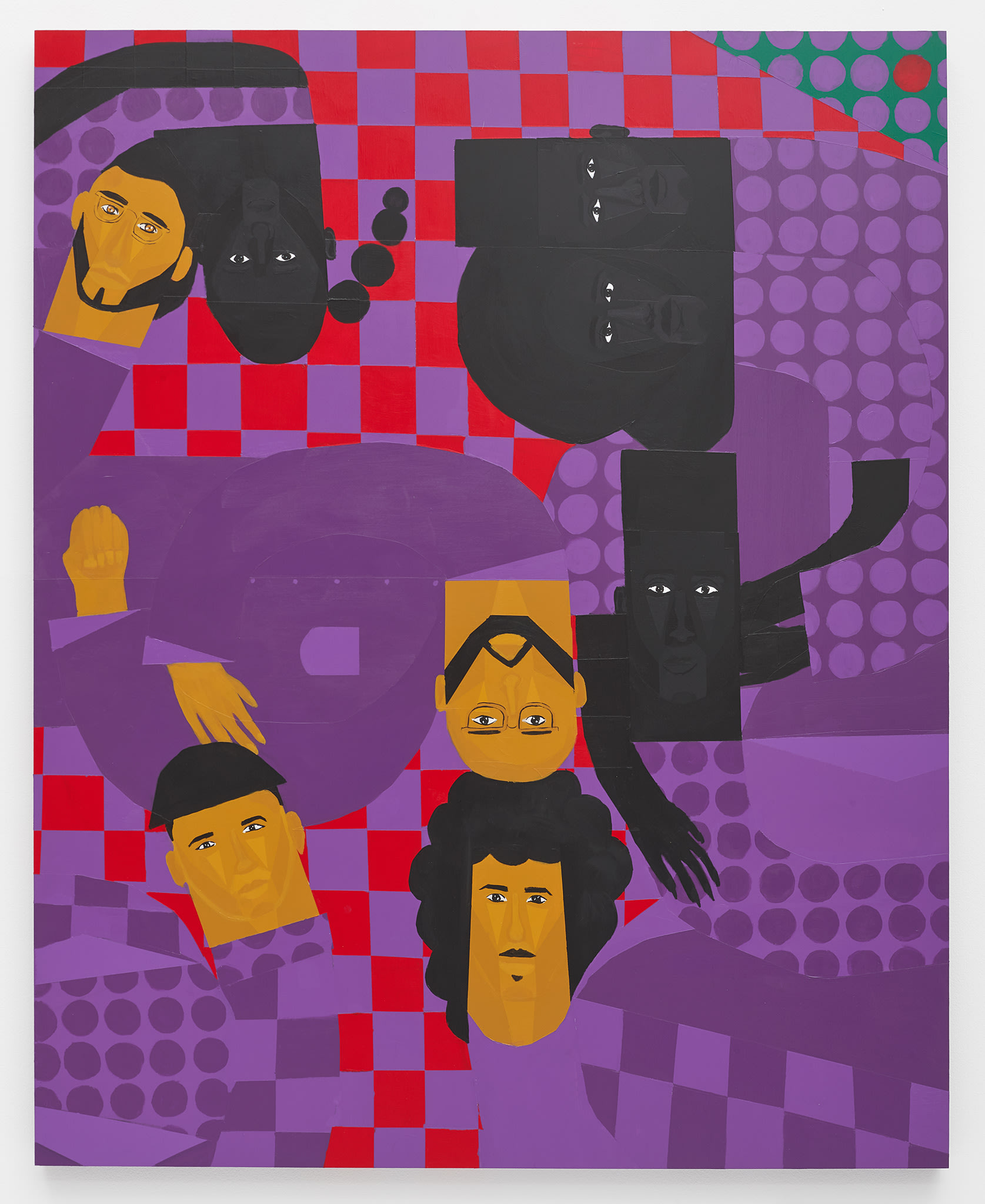 Painting 'Chosen Family No. 19' by Jon Key at Carl Freedman Gallery