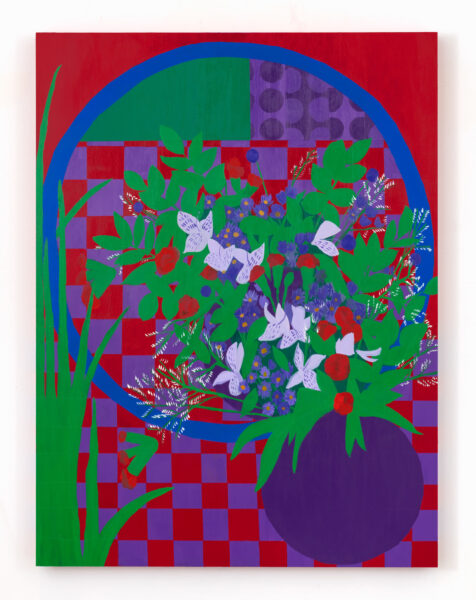 Painting 'Flowers Reflected' by Jon Key at Carl Freedman Gallery