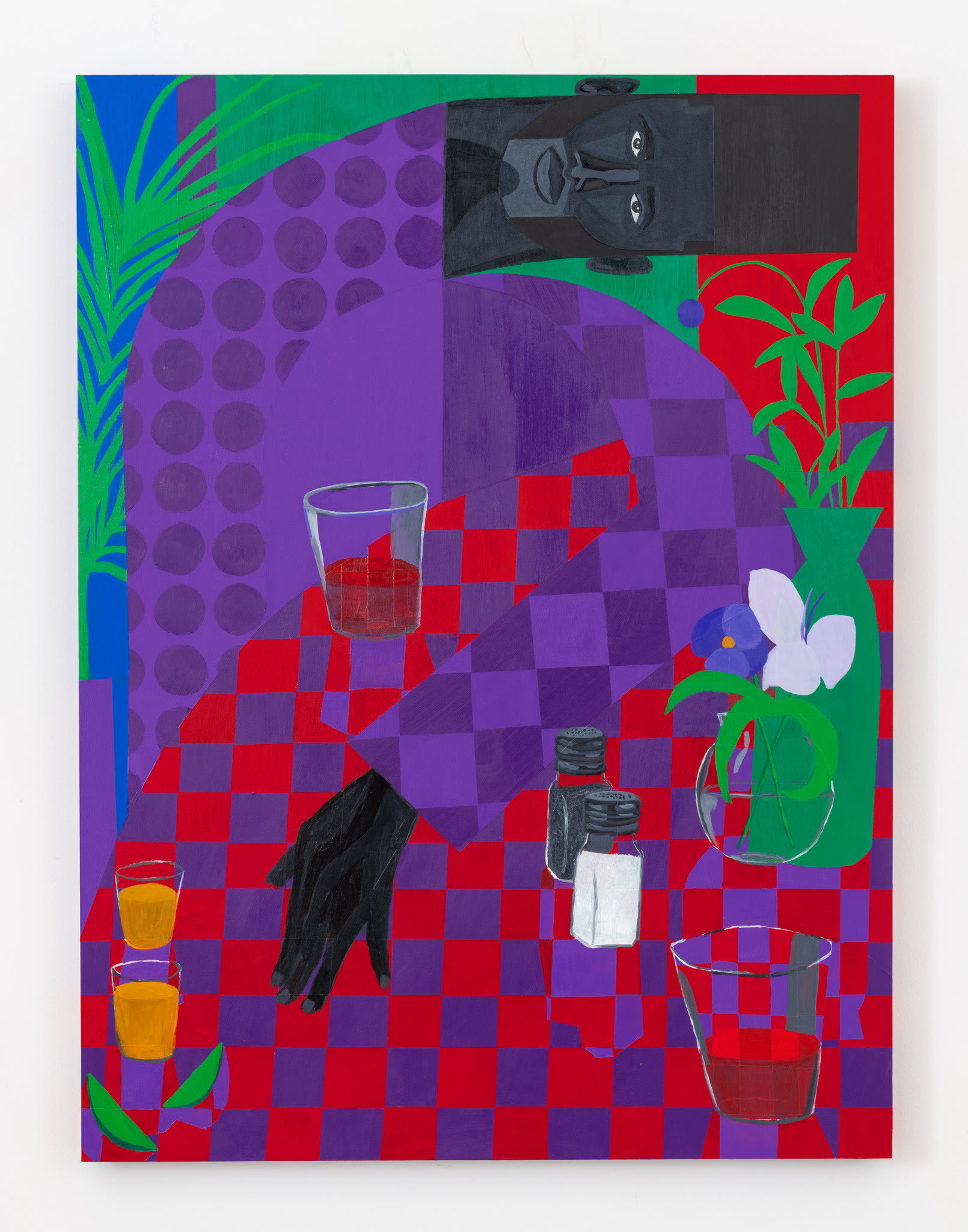 Painting ' Salt and Pepper' by Jon Key at Carl Freedman Gallery