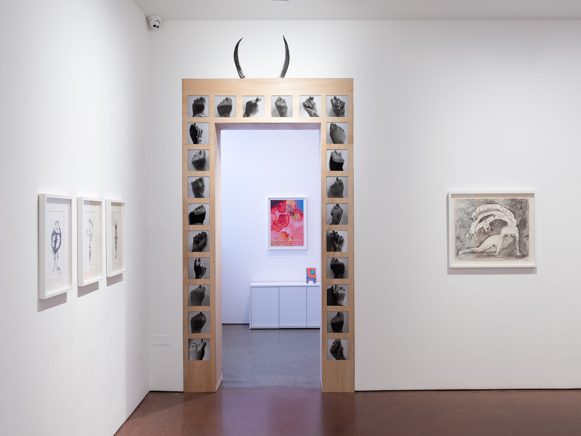 ‘Gate of Horns: Myths of Resistance, Symbols of Defiance’, Curated by Hettie Judah, Carl Freedman Gallery, Installation View, Margate, 2025 'Gate of Horns: Myths of Resistance, Symbols of Defiance', Curated by Hettie Judah, Carl Freedman Gallery, Installation View, Margate, 2025