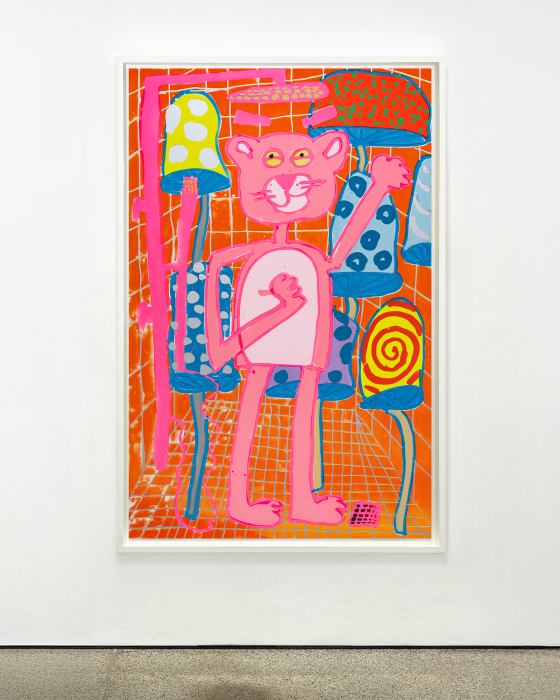 Katherine Bernhardt, Big Cat (2025)(#3), Edition of 20 unique prints. Produced by Counter Studio, Margate.