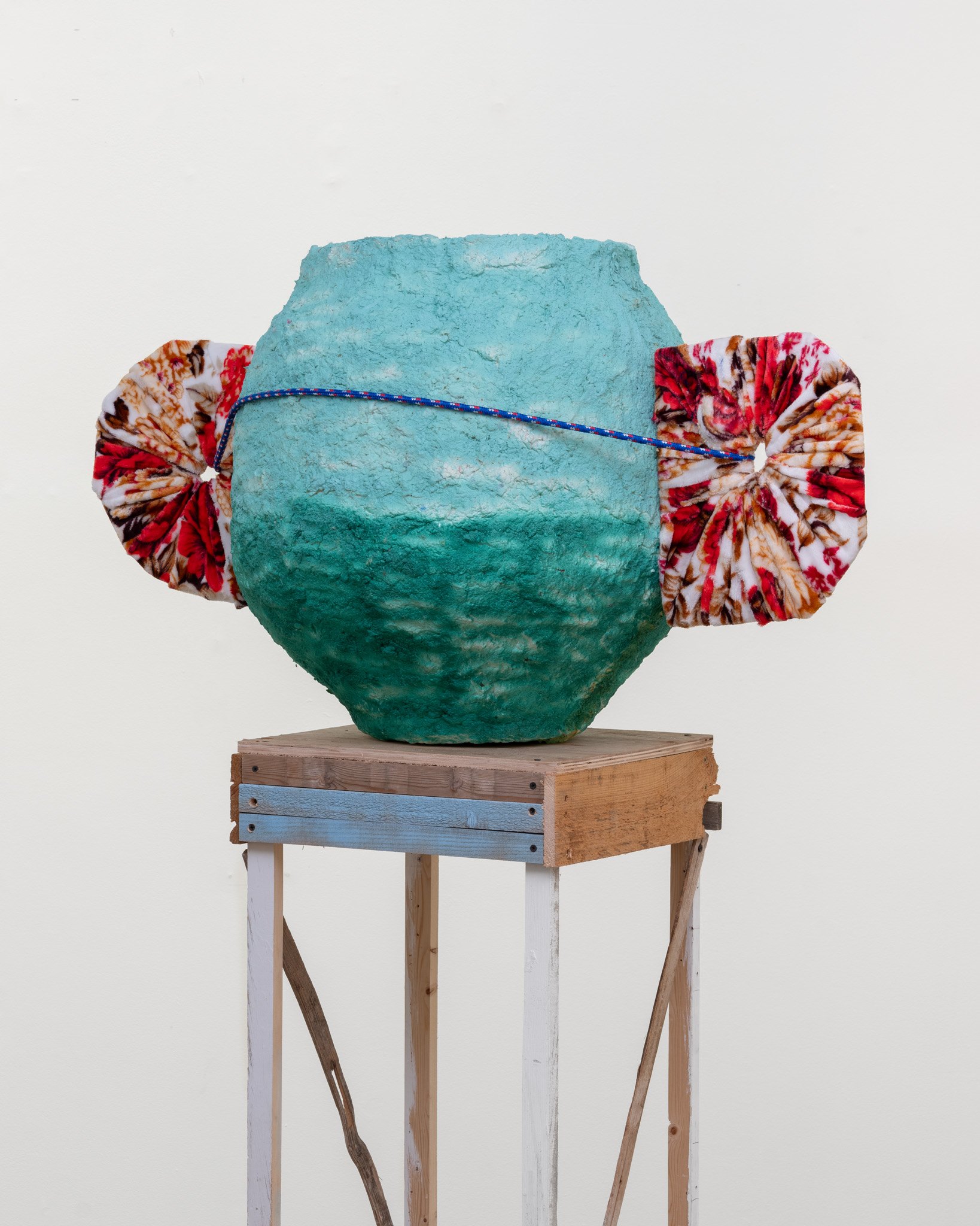 Studio Lenca Monument 10, 2025 Paper, blankets and found materials 55 x 100 x 50 cm (21.5 x 39.5 x 19.5 in)