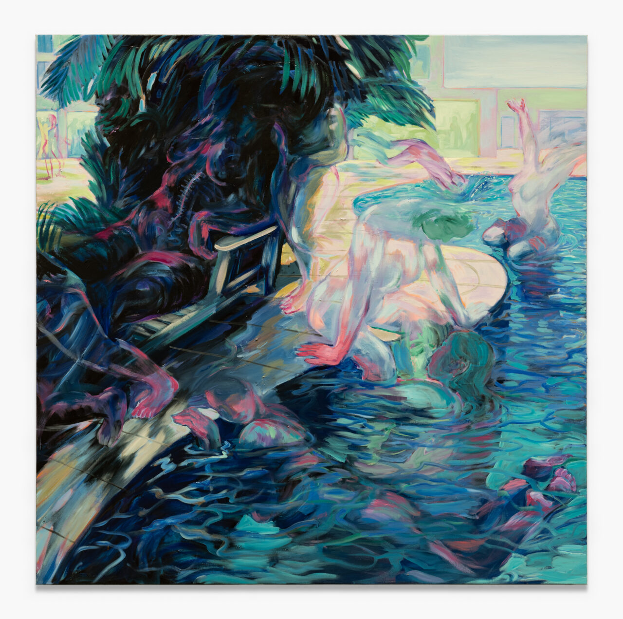 Laura Footes, I'll Stay In the Shade (2025), Oil on canvas, 190 x 190 cm (75 x 75 in)