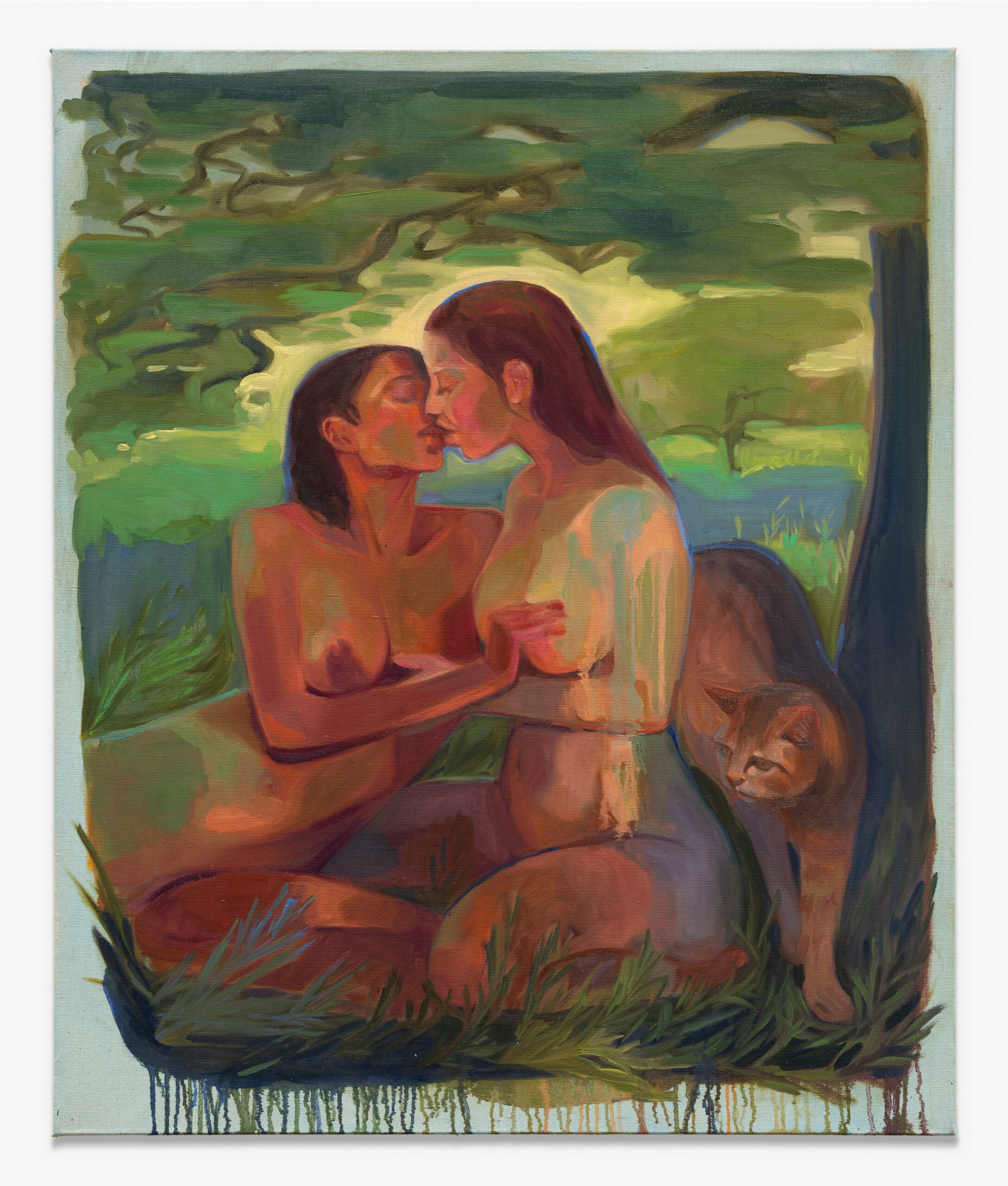 Vanessa Raw, Step Into the Magic We Know (2025), Oil on linen, 120 x 100 cm (47 x 39.5 in)