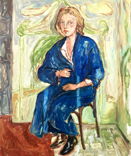 self-portrait with the blue morning coat - Joline Kwakkenbos