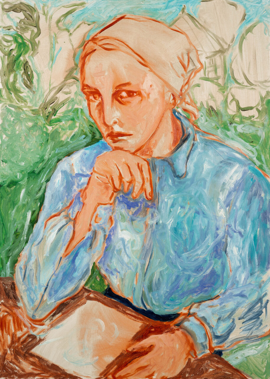 self-portrait with teahouse - Joline Kwakkenbos